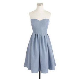 J. Crew Marlie Dress in Classic Faille | Periwinkle Blue | 2 Petite (2P)